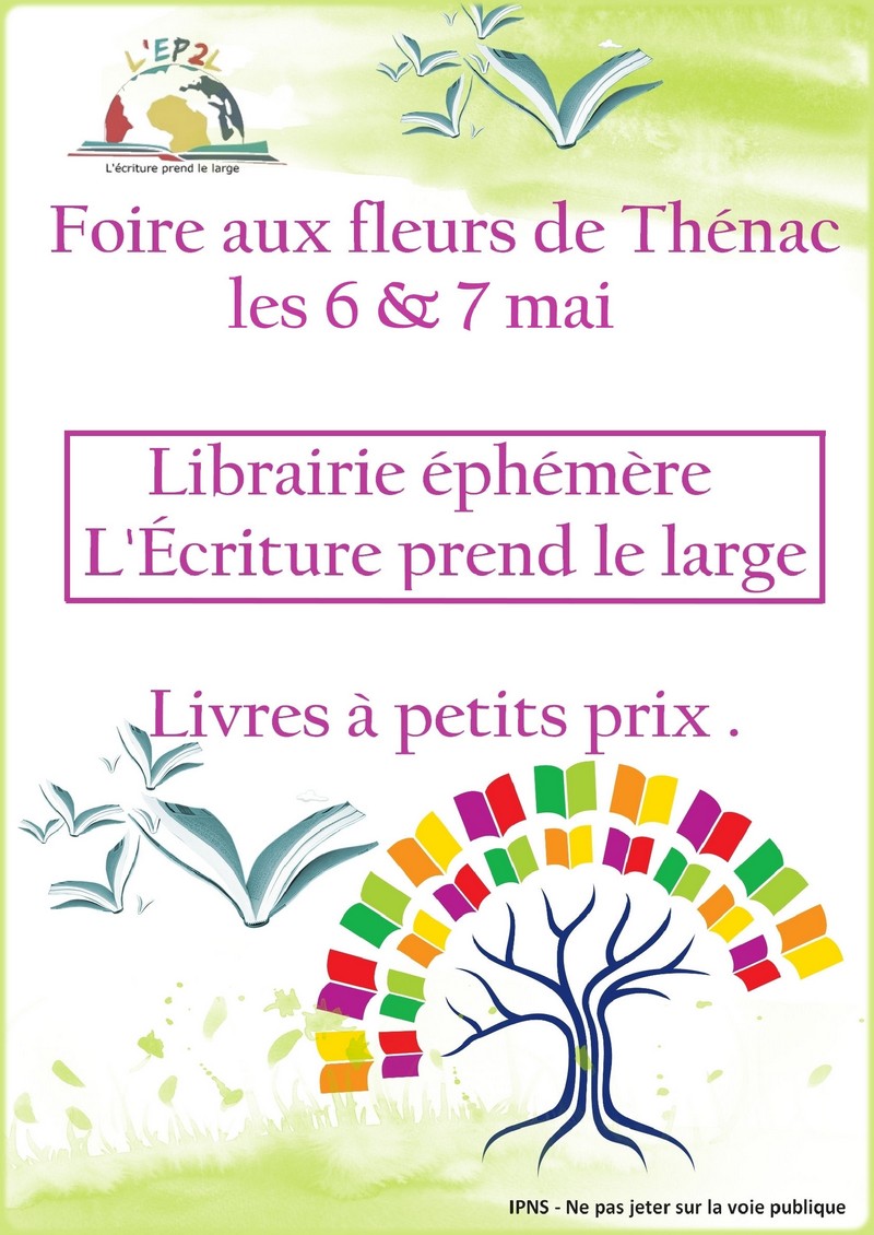 Affiche librairie éphémère EP2L 6/7 mai 2023